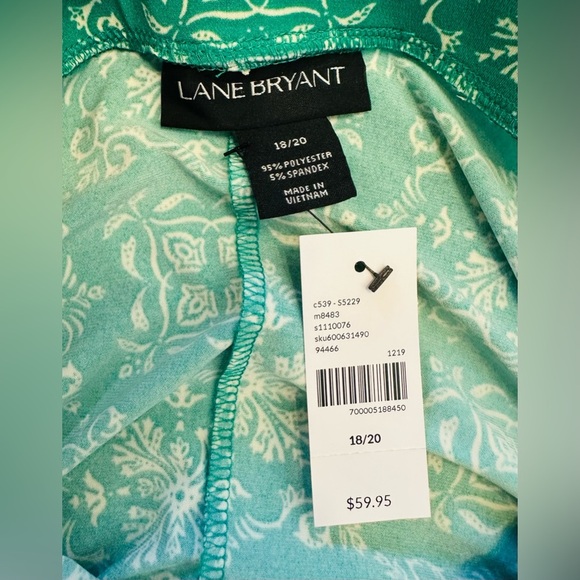 Lane Bryant Women's Floral Sharkbite Hem Striped Skirt, Sz 18/20 NWT - Picture 6 of 6